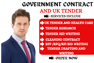 win, healthcare and uk tender, bid writing proposal, cleaning tender