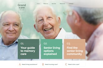 build home care website assisted living elderly care home care healthcare
