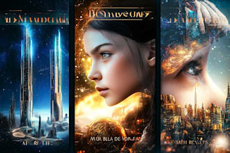 design fiction, sci fi, horror, fantasy book cover, kindle ebook cover