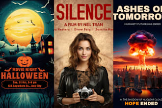 design professional movie poster, film poster, poster design