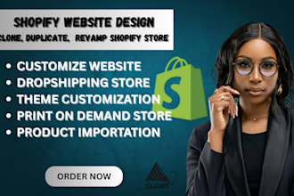 do shopify  website design and redesign, shopify migration, clone shopify store