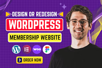 design wordpress membership website, subscription website, learndash lms website