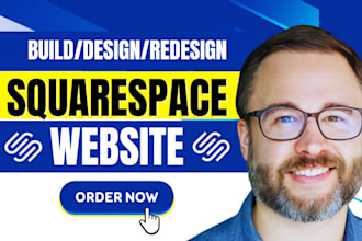 build a clean, modern, and responsive squarespace website design or redesign