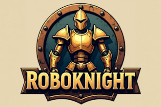 do unique knight warrior robot logo with unlimited revisions