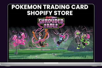design trading card shopify store pokemon website trading card pokemon store