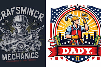 create custom vintage mechanical welding logo