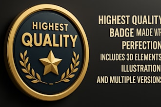 create a professional 3d badge, 3d emblem, vintage logo, emblem design