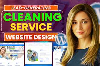 design a lead generating cleaning service website with online booking and SEO