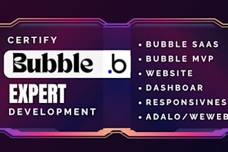 build bubble app, bubble website, adalo, weweb bubble development