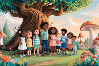 do kid storybook illustration, children book illustration