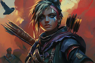 paint semi realistic fantasy art
