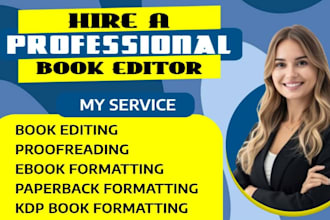 proofread edit format your fiction, nonfiction, self help book