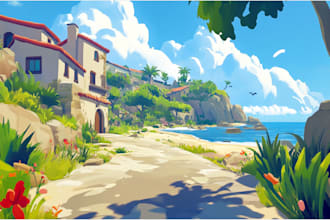 draw awesome environment concept art