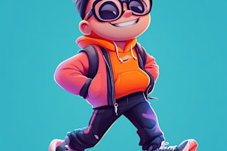 design a 2d cartoon character