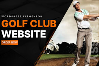 design professional golf website golf club website golf coach wordpress website