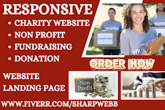design charity website fundraising nonprofit ngo crowdfunding donation website
