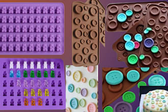 design custom silicon mold for chocolate, jewelry, coaster, candy and resin mold
