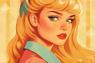 draw a retro vintage comic illustration