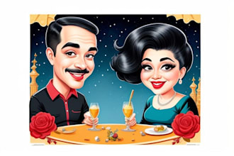 create a custom cartoon caricature for you