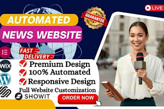 design news website, automated news website blog  journalist website