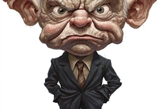 create a political or satirical cartoon