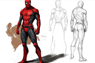 draw your superhero character design