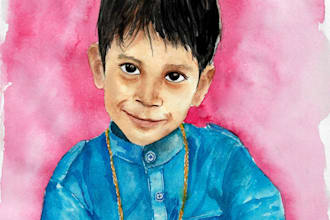 create a unique watercolor portrait from your photo
