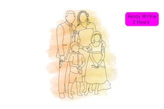 draw one line art and minimalist line art portrait in vector style