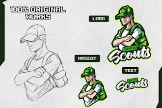 design sports team logo for league, events, tournament