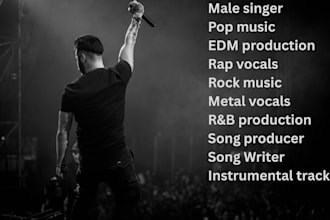 be your male pop singer edm rap rock metal rnb song producer and vocal singer