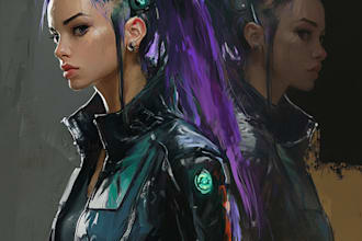 create cyberpunk character art
