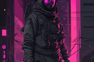 make a cyberpunk character art