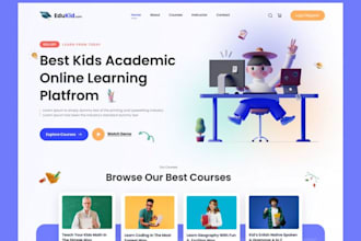 build lms elearning website kajabi thinkific website preschool website learndash