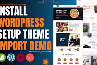 install wordpress theme and laravel script or demo import