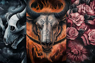 draw realistic tattoo design from your concept