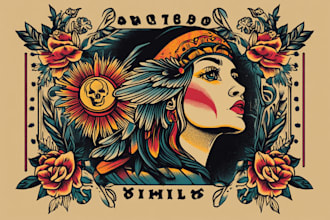 make you a traditional or old school tattoo style design