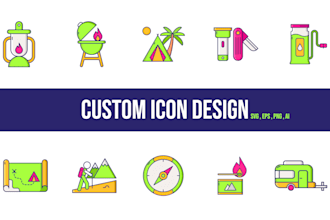 do modern icon design, custom icons, vector website icon set