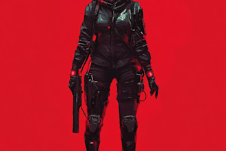 create cyberpunk character art