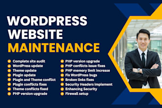 do wordpress website maintenance, updates, bug fixes and customization