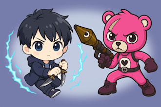do my style chibi character avatar for your need or pngtuber stream