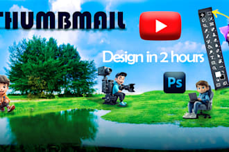 design great clickbait youtube thumbnail within 2 hours