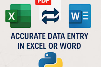 do accurate and fast data entry in excel or word