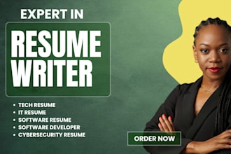 craft professional resume tech resume cybersecurity resume IT resume writing