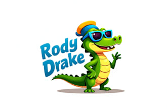 design creative funny crocodile mascot logo with unlimited revision
