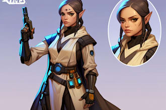 design your sci fi and star wars character