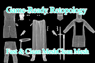 do clean and optimized retopology for your 3d model