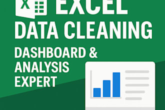 do excel data cleaning, analysis, and dashboard creation