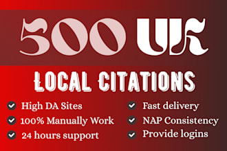 do 500 top uk local citations and directory submission