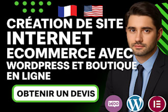 création de site internet ecommerce avec wordpress et boutique en ligne