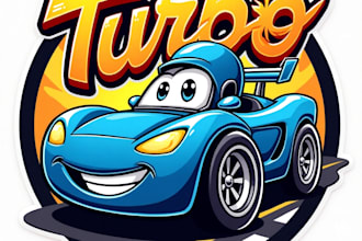 design high quality esport car racing mascot logo with free source file